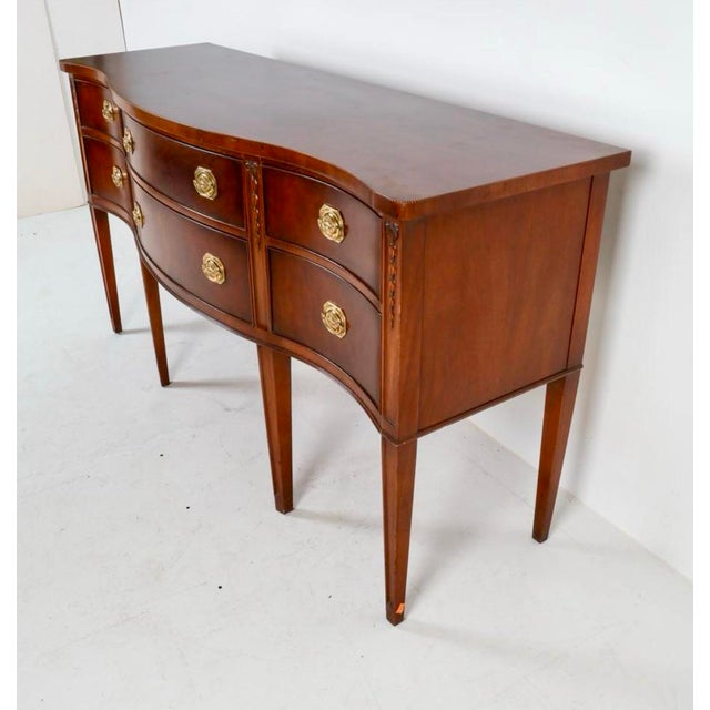 Antique Federal Style Mahogany Sideboard Credenza Buffet | Chairish