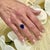 2010s Natural Sapphire Diamond Ring 7 14k W Gold 6.16 TCW Certified For Sale - Image 5 of 12