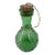 Vintage Italian Green Art Glass Cork Bottle For Sale