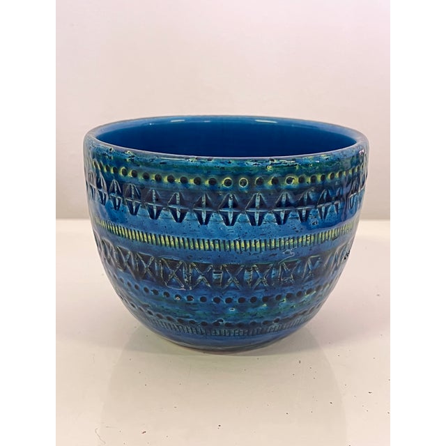 Blue Ceramic Vase from Bitossi, 1970s For Sale - Image 3 of 5