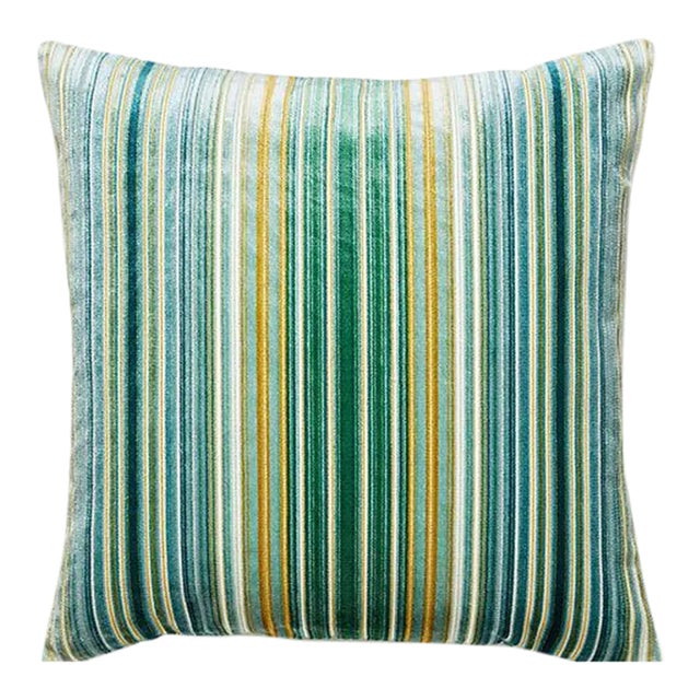 The House of Scalamandré Timberlake Velvet Pillow, Forest For Sale