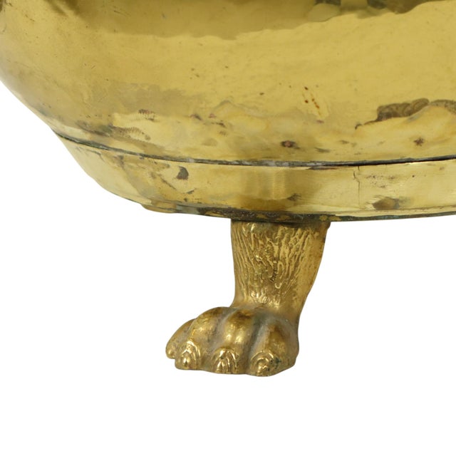 Metal Large Copper Griffin Kettle Planter in Brass, 1890s For Sale - Image 7 of 18