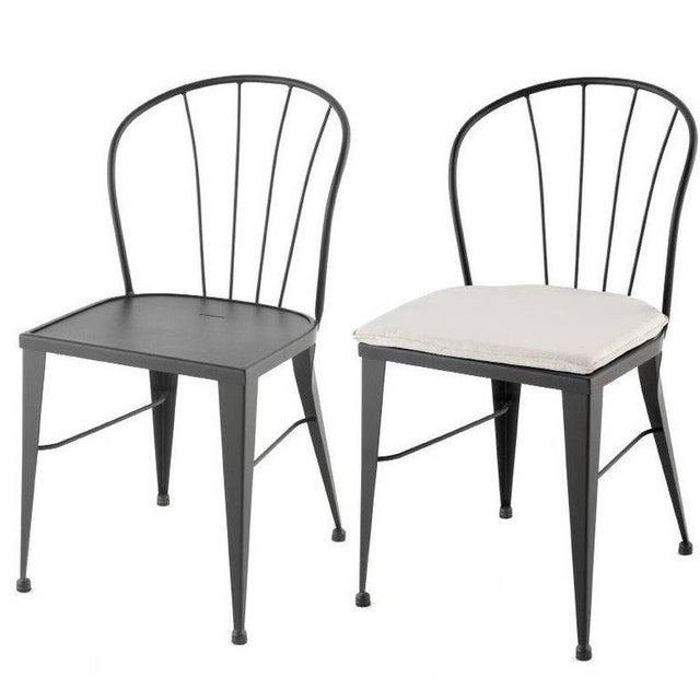 Not Yet Made - Made To Order Garden Chair in Brown Wrought Iron With Cushion For Sale - Image 5 of 5