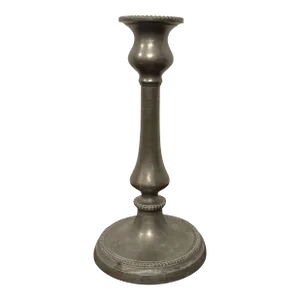 Antique Pewter Candlestick