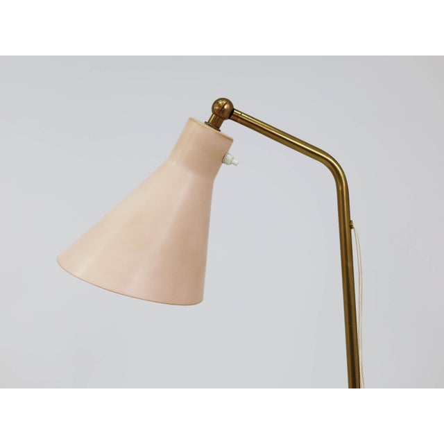 Pink Adjustable LT3 Alzabile Floor Lamp in Portugal Pink Marble by Ignazio Gardella for Azucena, Italy, 1949 For Sale - Image 8 of 10