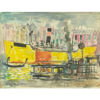 Giovanni Brancaccio, Venice, Original Watercolor, 1964 For Sale