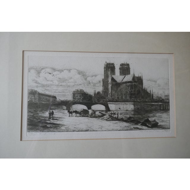 Antique Paris Etching the Apse of Notre-Dame, Charles Meryon French For Sale - Image 4 of 11