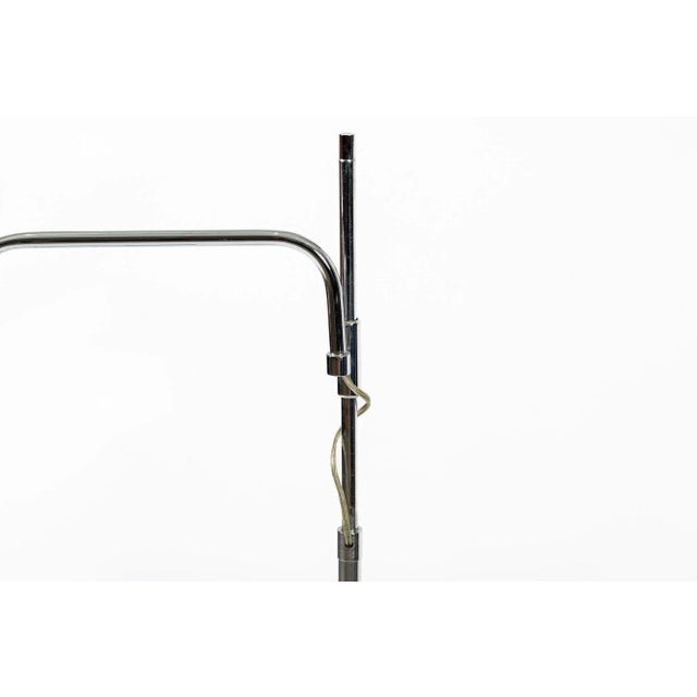 Silver Mid Century Silver Floor Lamp Sarfatti Style For Sale - Image 8 of 11