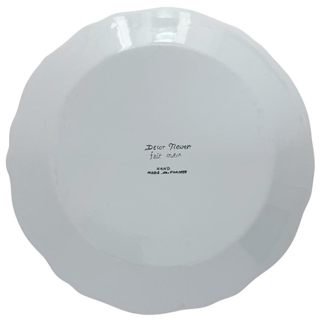 Blue Late 20th Century French Faience "Voyage Dans Les Airs" Hot Air Balloon Plates - Set of 3 For Sale - Image 8 of 8