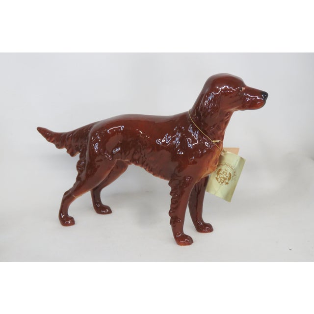 Vintage Goebel Ch622 Irish Setter Hand Painted Porcelain Dog Figurine 4699b For Sale - Image 4 of 18