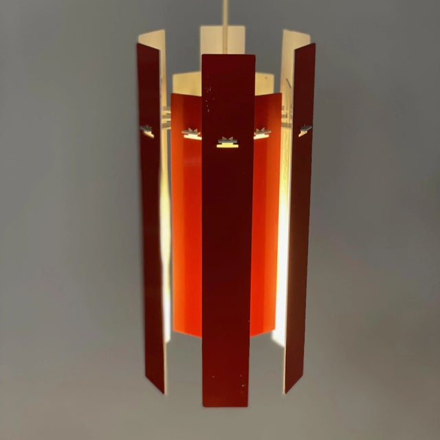 1970s Red Cocktail Pendant by Henning Rehhof for Fog & Morup, 1970s For Sale - Image 5 of 11