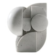 Abstract Interlocking Carrara Marble Sculpture by Andrea Cascella, Italy, 1987 For Sale