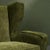 Brown Italian Lounge Chair in Forest Green Dedar Upholstery, Italy For Sale - Image 8 of 11