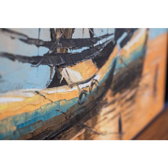 Boat on Water, 2000s, Acrylic on Canvas, Set of 3 For Sale - Image 16 of 18