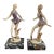 Pair of Ceramic Italian Ballerina Figurines With Marble Bases For Sale