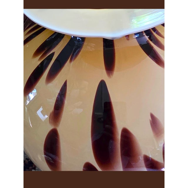 1950s 1950s Tortoise Murano Style Glass Italian Vase For Sale - Image 5 of 7