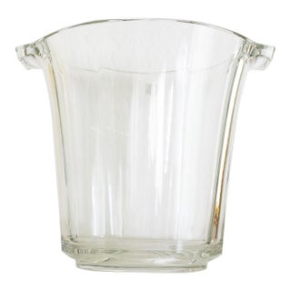 Large Luminarc French Glass Champagne Cooler or Ice Bucket For Sale