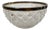 Art Deco Crystal and Gilded Brass Salad Bowl, 1930s For Sale