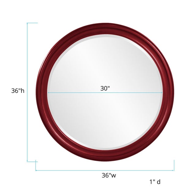 2020s George Mirror - Glossy Burgundy For Sale - Image 5 of 6