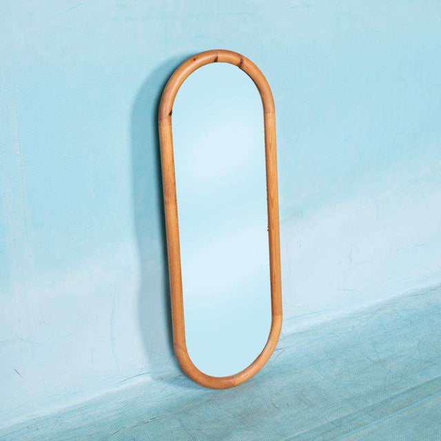 Vintage Swedish Wooden Full-Length Mirror, 1970s For Sale - Image 8 of 8