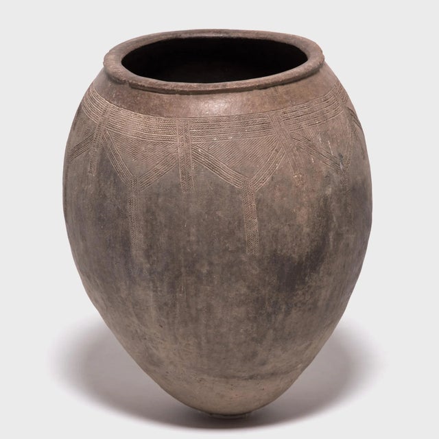 Toussian Ceramic Storage Vessel, C. 1900 For Sale - Image 4 of 6