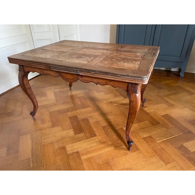 Wood French Louis XV Style Extendable Dining Table, 1900 For Sale - Image 7 of 18