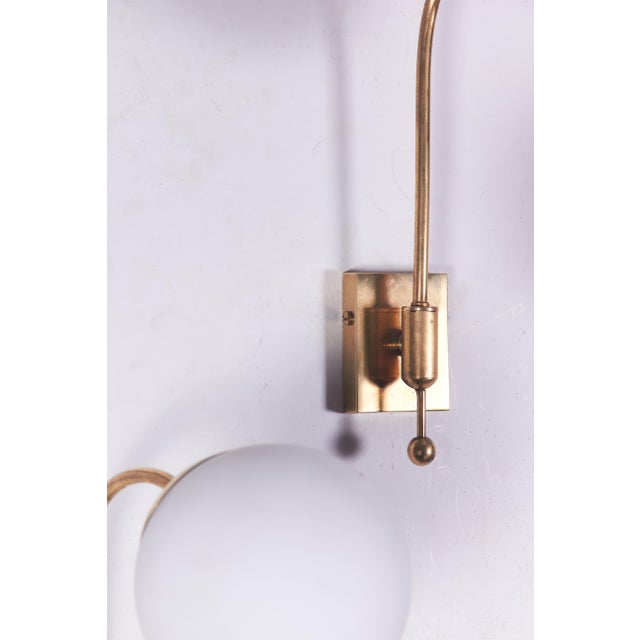 Brass Wall Lights in the style of Stilnovo, 1950s, Set of 4 For Sale - Image 6 of 17