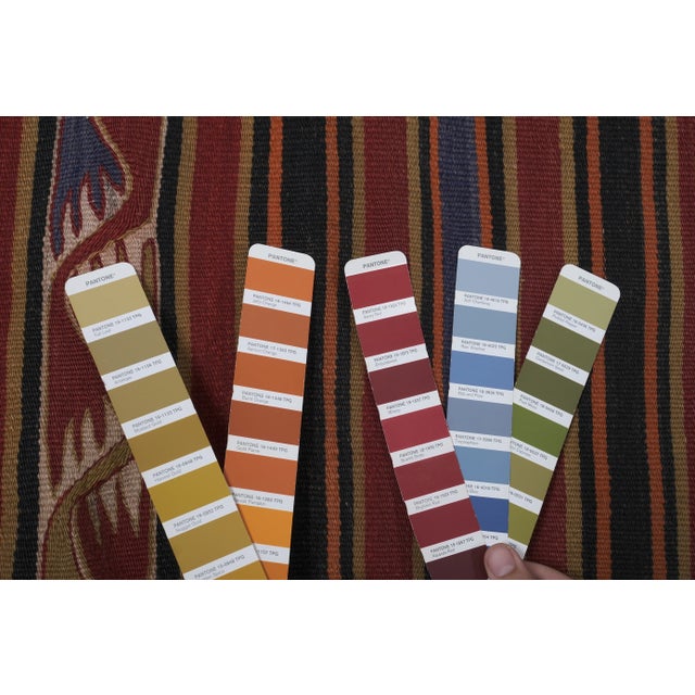 1960s Oversize Bohemian Striped Wool Kilim Rug 9' X 12'5'' For Sale - Image 12 of 12