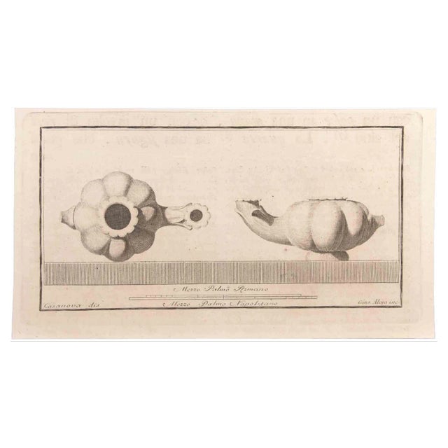 Giovanni Battista Casanova, Oil Lamp, Etching, 18th Century For Sale