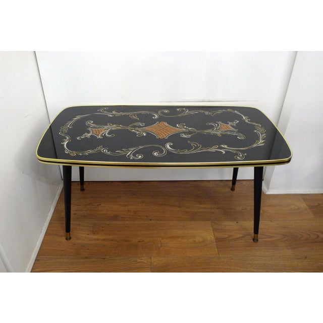 Large Coffee Table with Rococo Decor and Tapered Legs, 1960s For Sale - Image 14 of 14
