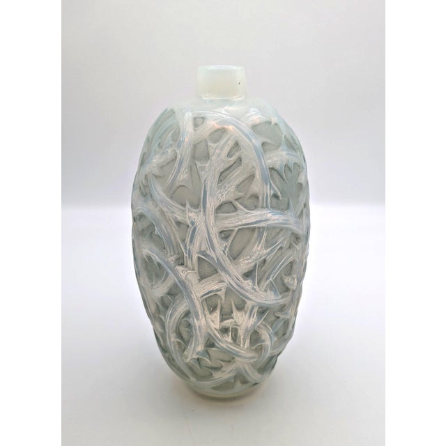 1920s Opalescent Glass Ronces Cased Model 946 Vase from René Lalique, 1921 For Sale - Image 5 of 6