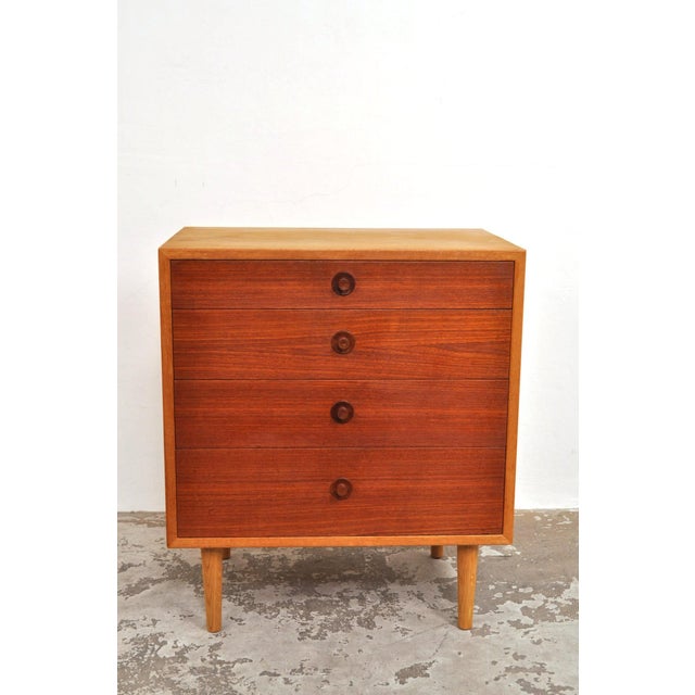 Brown Danish Oak and Teak Chest of Drawers by Børge Mogensen for Karl Andersson & Söner, 1960s For Sale - Image 8 of 11
