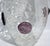 1960s Large Blenko Crackle Art Glass Vase Textured Clear Surface Purple Flowers For Sale - Image 15 of 18