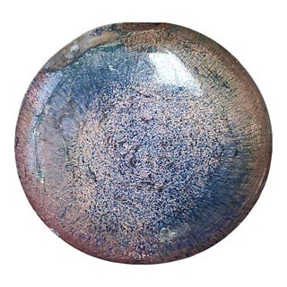 Mid Century Modern Italian Enamel on Copper Saucer For Sale