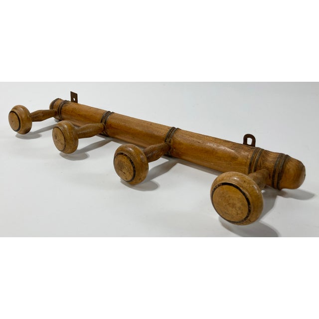 Antique Late 19th Century French Wood Knob Coat Hook Chairish