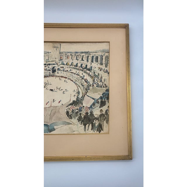 Joseph Pennell Original Watercolor “Roman Amphitheatre, Arles France” 1883 Architectural View For Sale - Image 4 of 10