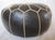 Art Deco Vintage Leather Moroccan Pouf Stool For Sale - Image 3 of 6