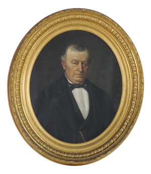 Large Male Portrait, 1800s, Oil on Canvas, Framed