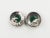 Mid-Century Modern Vintage Castlecliff Faux-Emerald & Clear Rhinestone Clip Earrings - 2 Pieces For Sale - Image 3 of 10