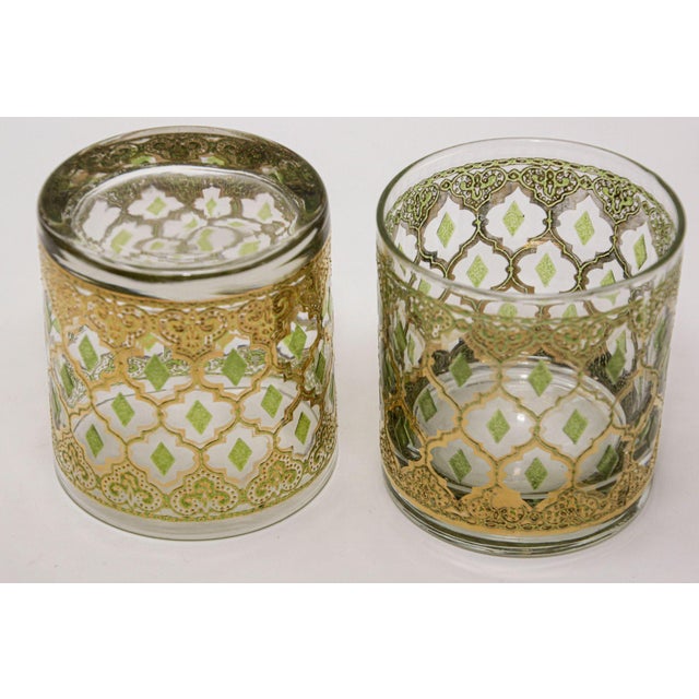 Vintage Set of Old Fashioned Valencia by Culver With 22-Karat Gold For Sale - Image 10 of 14