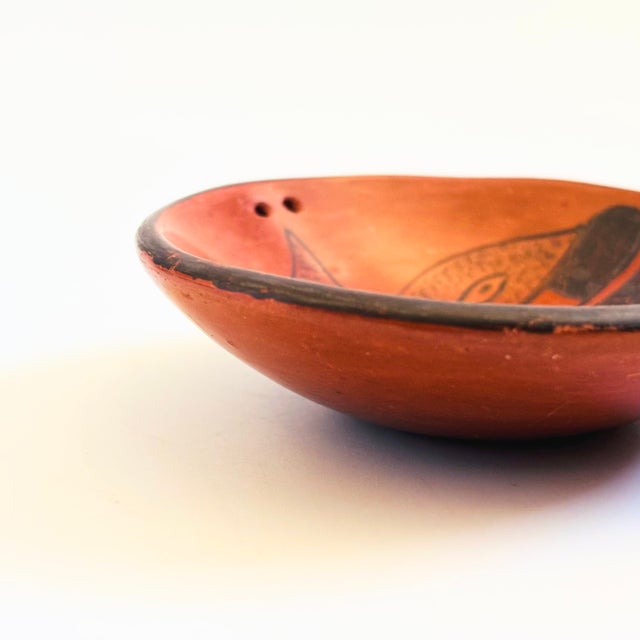 Mid 20th Century Vintage Hopi Pottery Red Earthenware Bowl by Vivian Muchvo For Sale - Image 5 of 10