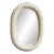 Vintage Wicker Wall Mirror in Crème For Sale