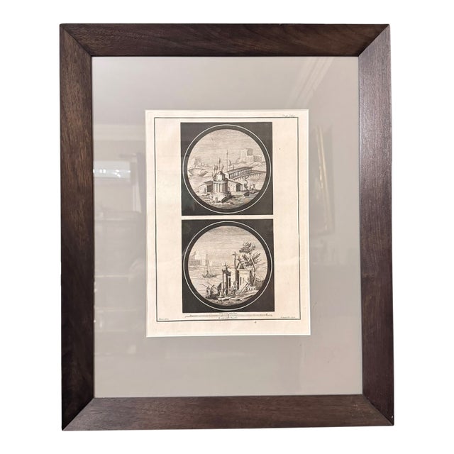 Framed 18th Century Italian Copperplate Engraving After Niccolò Vanni – Antiquities of Herculaneum For Sale