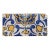 1850s Antique Portuguese Earthenware Tiles Cobalt Blue & Mustard Yellow For Sale
