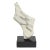 Vintage Carrara Marble and Black Resin Abstract Sculpture, 1980's For Sale
