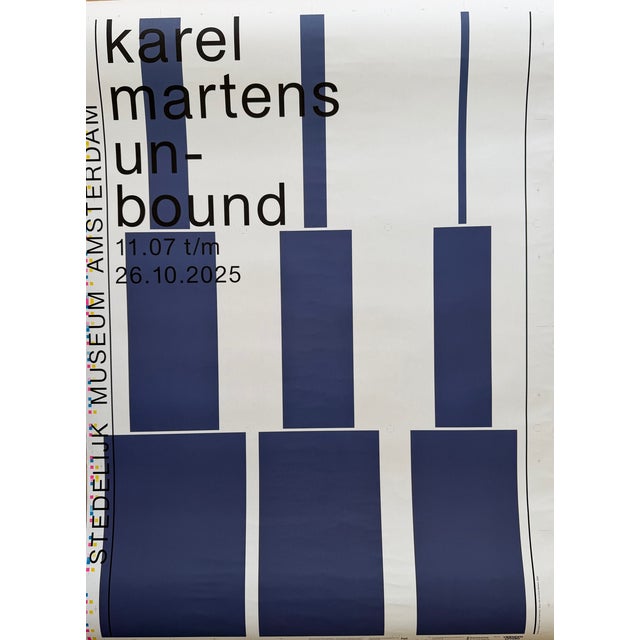 Exhibition poster Unbound (2025) by Karel Martens, one of the Netherlands’ most influential graphic designers. Designed by...