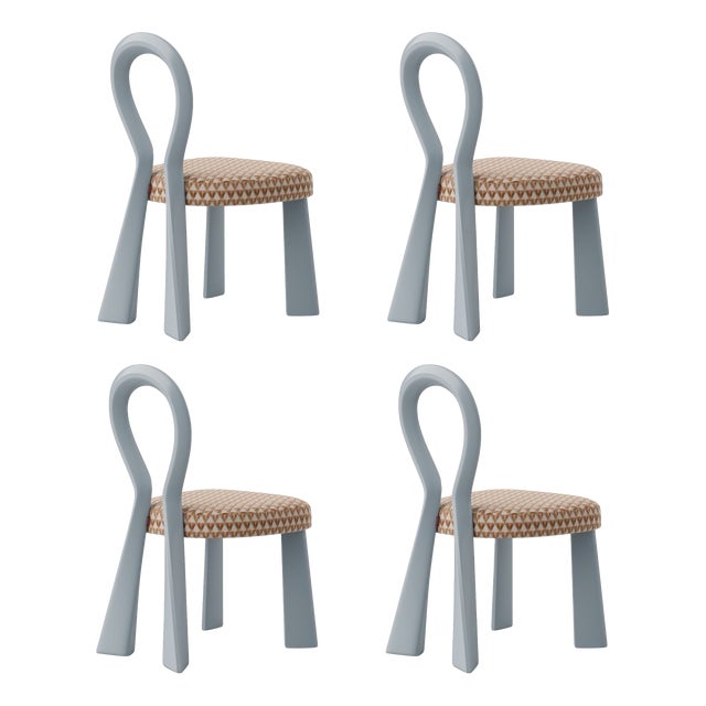 Mary III Dining Chairs with Wood or Lacquered Legs by Ottiu, Set of 4 For Sale