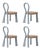Mary III Dining Chairs with Wood or Lacquered Legs by Ottiu, Set of 4 For Sale
