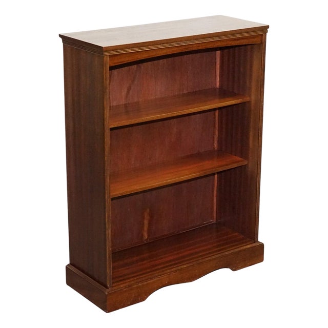 Vintage Dwarf Open Bookcase with Fixed Shelves For Sale