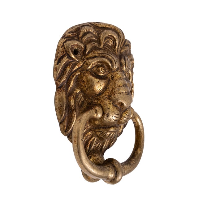 1920s Dutch Bronze Lions Head Door Knocker, 1920s For Sale - Image 5 of 9